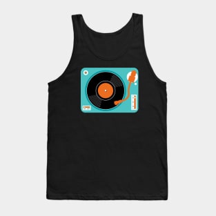 Record player turntable design with record Tank Top